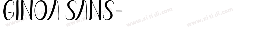 Ginoa Sans字体转换